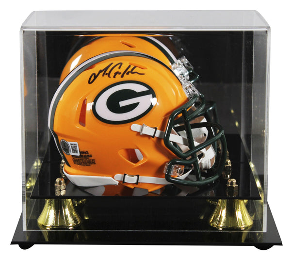 Packers Matthew Golden Authentic Signed Speed Mini Helmet W/ Case BAS Witnessed
