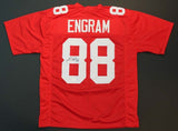 Evan Engram Signed Red Giants Jersey (JSA) New York 1st Rd Pick 2017 Draft T.E.
