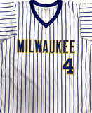 Brewers HOF'er PAUL MOLITOR Signed Custom Replica Pinstripe Jersey AUTO - JSA