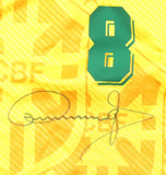 Dunga Signed Brazil National Team Jersey (JSA) 1994 World Cup Champ / Midfielder