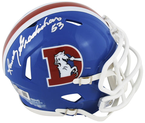 Broncos Randy Gradishar Authentic Signed 1975-96 TB Speed Mini Helmet BAS Wit
