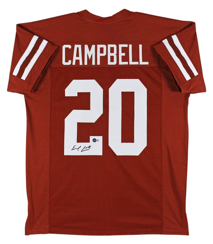 Texas Earl Campbell Signed Burnt Orange Pro Style Jersey BAS Witnessed #W744462