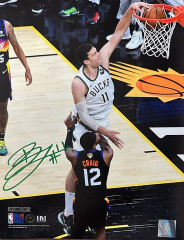 MIlw. Bucks 2021 NBA Champion BROOK LOPEZ Signed 8x10 Photo #5 AUTO