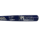 Multi-Signed New York Custom Cooperstown 50 Years Blue Bat with 7 Signatures