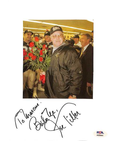 Joe Tiller Signed/Auto/Inscr 5x5.5 Photo Purdue Rose Bowl PSA/DNA 185183