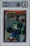 Brian Dawkins Signed 1996 Topps Finest #344 Rookie Card Beckett Slab 42918