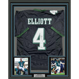 Framed Autographed/Signed Jake Elliott 35x39 Philadelphia Black Jersey PSA COA
