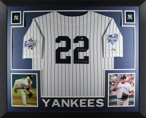 Roger Clemens Autographed New York Yankees World Series Framed Jersey TRISTAR