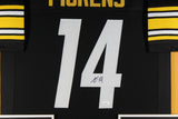 GEORGE PICKENS (Steelers black TOWER) Signed Autographed Framed Jersey JSA