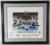 Joe Sakic Colorado Avalanche Autographed Looney Tunes 29"x26.5" Photo JSA COA