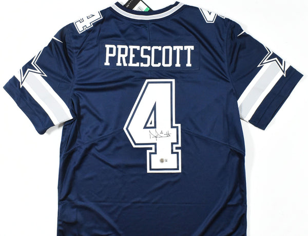 Dak Prescott Autographed Dallas Cowboys Nike Limited Vapor Jersey-Beckett W Holo