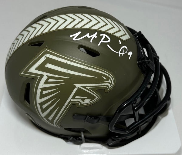 Falcons MICHAEL PENIX JR Signed Riddell SALUTE Speed Mini Helmet AUTO - BAS