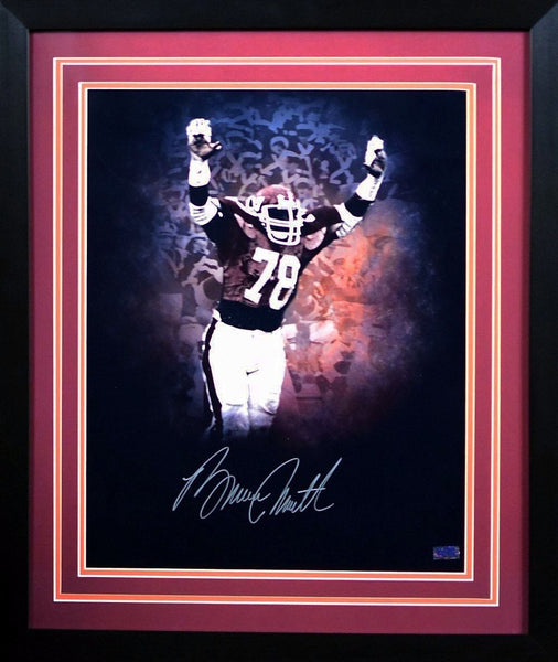 BRUCE SMITH SIGNED VIRGINIA TECH HOKIES 16x20 FRAMED PHOTO COA