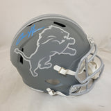 AIDAN HUTCHINSON SIGNED DETROIT LIONS F/S SLATE SPEED REPLICA HELMET BECKETT