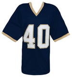 Reggie Brooks Signed Navy Custom College Football Jersey w/All American (SS COA)