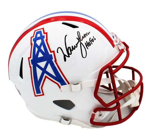 Warren Moon Signed Houston Oilers Speed Full Size Throwback NFL Helmet - HOF 96"