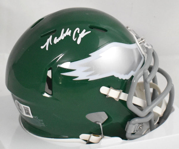 Randall Cunningham Autographed Eagles 74-95 Speed Mini Helmet - Beckett W Holo