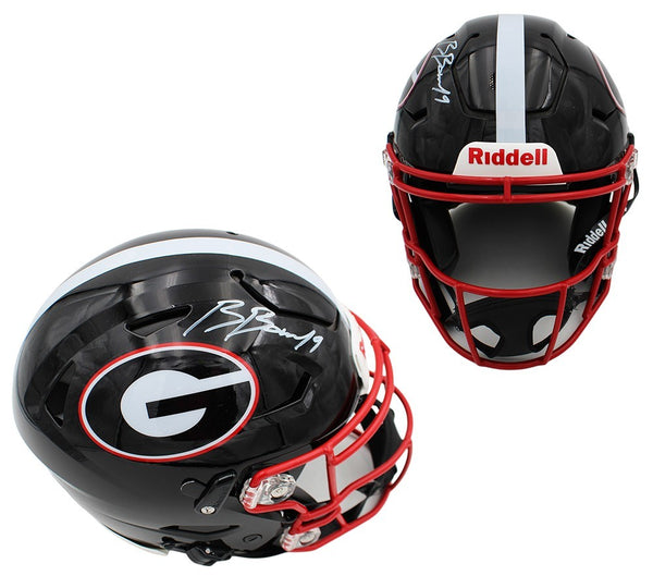 Brock Bowers Signed Georgia Bulldogs Speed Flex Authentic Black NCAA Helmet