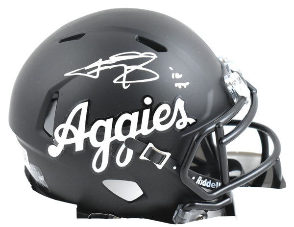 Johnny Manziel Signed Texas A&M Script Speed Mini Helmet w/HT - Beckett W Holo