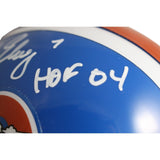 John Elway Signed Denver Broncos VSR4 TB 75-96 Mini Helmet HOF Beckett 50194