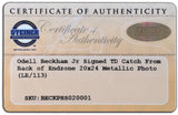ODELL BECKHAM JR. Signed Metallic Framed 20 x 24 Photograph STEINER LE 113