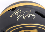 Christian McCaffrey Autographed Eclipse Full Size Helmet 49ers Beckett WZ82838