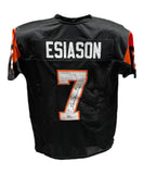 Boomer Esiason Autographed/Signed Pro Style Black Jersey Beckett 40417