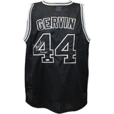 George Gervin Autographed/Signed Pro Style Black Jersey Iceman JSA 43414
