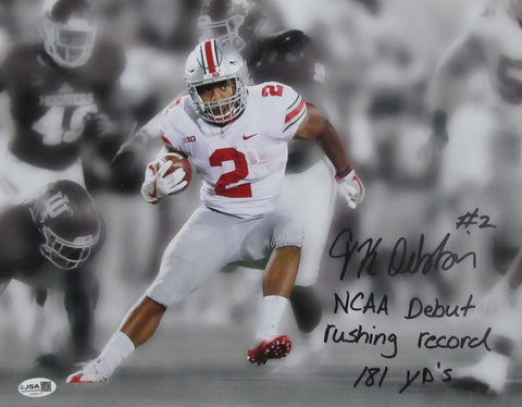 J.K. Dobbins Autographed/Inscribed 11x14 Photo Ohio State JSA 200815