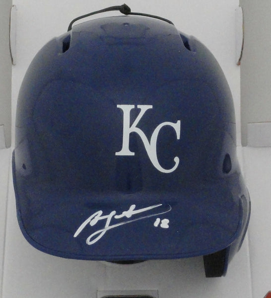 KC Royals World Series Champ BEN ZOBRIST Signed Rawlings Mini Helmet AUTO - JSA