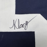 Framed Autographed/Signed Kewan Lacy 35x39 Ole Miss Blue Jersey JSA COA