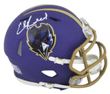 Ravens Ed Reed Signed 2024 On-Field Alt Speed Mini Helmet W/ Case BAS Witnessed