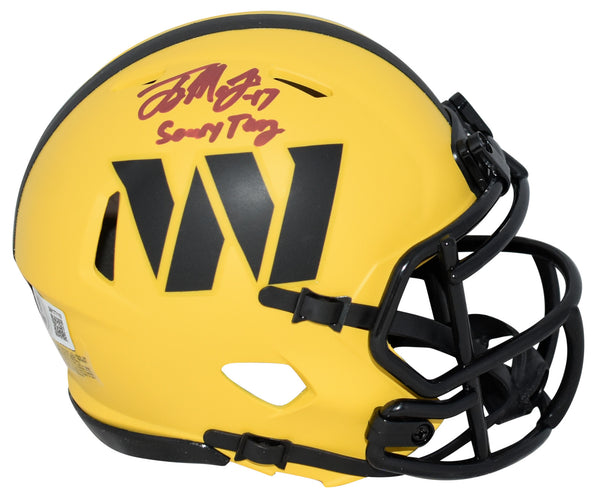 TERRY McLAURIN SIGNED WASHINGTON COMMANDERS RAVE MINI HELMET W/ SCARY TERRY