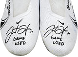 Justin Herbert Autographed Game Used Nike Vapor Cleats Chargers 10/17/22 Beckett