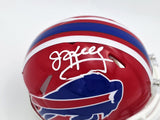 JIM KELLY AUTOGRAPHED BILLS 1987-01 THROWBACK RED MINI HELMET BECKETT 241391