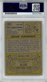 John Hannah Autographed/Signed 1974 Topps #383 Trading Card HOF PSA Slab 43693