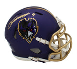 Zay Flowers Signed Baltimore Ravens Speed Alternate 2024 NFL Mini Helmet