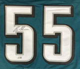Brandon Graham Philadelphia Signed Green Football Stat Jersey BAS
