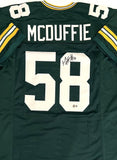 Packers Linebacker ISAIAH McDUFFIE Signed Custom Replica Green jersey AUTO BAS