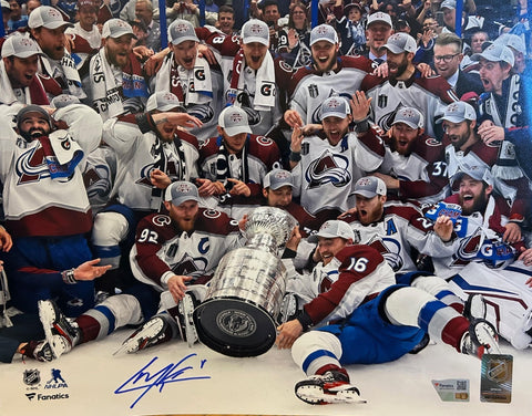 Cale Makar Autographed 11x14 Team Photo 2022 Stanley Cup Champs Fanatics COA