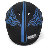 Malik Willis Autographed Tennessee Titans Eclipse Mini Speed Helmet Beckett