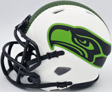ERNEST JONES IV AUTOGRAPHED SEAHAWKS LUNAR ECLIPSE WHITE MINI HELMET MCS 242555