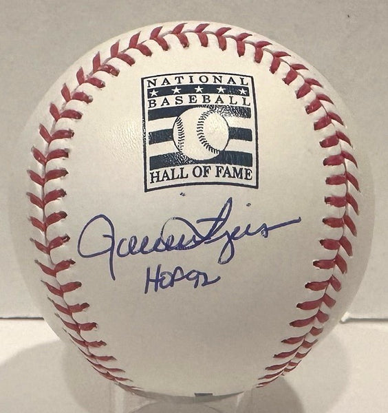 Brewers ROLLIE FINGERS Signed MLB Hall of Fame Logo Baseball A AUTO w/ HOF - BAS