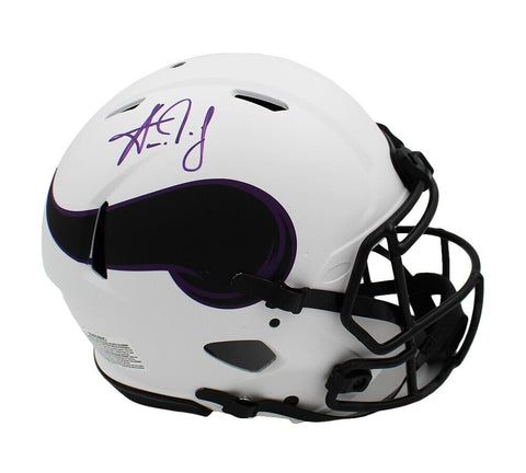 Aaron Jones Signed Minnesota Vikings Speed Authentic Lunar NFL Helmet