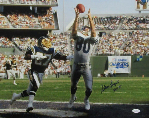 Steve Largent HOF Autographed/Inscribed Seahawks 16x20 Photo JSA