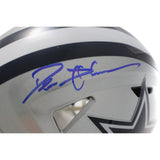 Deion Sanders Autographed Dallas Cowboys Mid-Size Midi Helmet Beckett WIT 55225