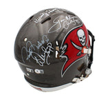 2002 SB Winners Signed Buccaneers Speed Auth Helmet - Warren Sapp, Ronde Barber,