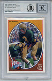 Joe Montana Autographed 1991 Upper Deck #1 Trading Card BAS 10 Slab 34643