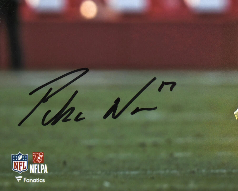 It Center Rasm Puka Nacua Autographed Los Angeles Rams 16x20 Catch Photo- Fanatics *B ...