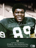 Dave Robinson Signed Green Bay Packers Magazine Page HOF Beckett 48222